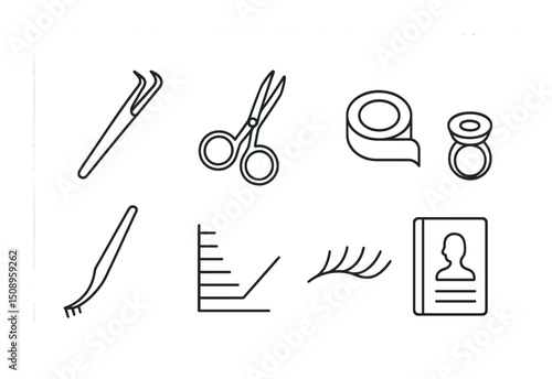 Eyelash extension tools and accessories for professional salon use