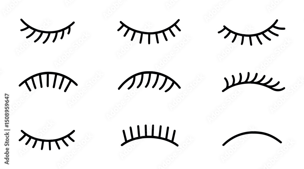 Stylish eyelash designs for beauty and fashion concepts Stylish eyelash designs for beauty and fashion concepts