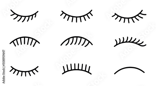 Wallpaper Mural Stylish eyelash designs for beauty and fashion concepts Torontodigital.ca