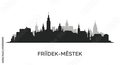 FrdekMstek Skyline Silhouette with Czech Republic.