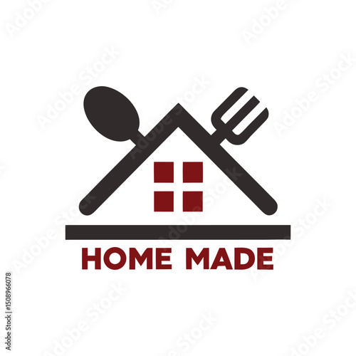 Minimalist Cooking Homemade Food Logo Vector Design.