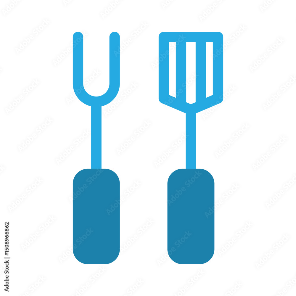 Fototapeta premium BBQ Fork icon design template