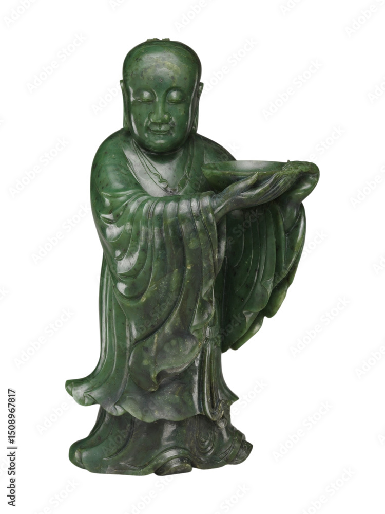 Obraz premium 18th Century Chinese Jade Immortal Figure - Serene Carving