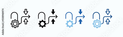 Align Icon Sheet Multiple Style Collection Isolated Vector