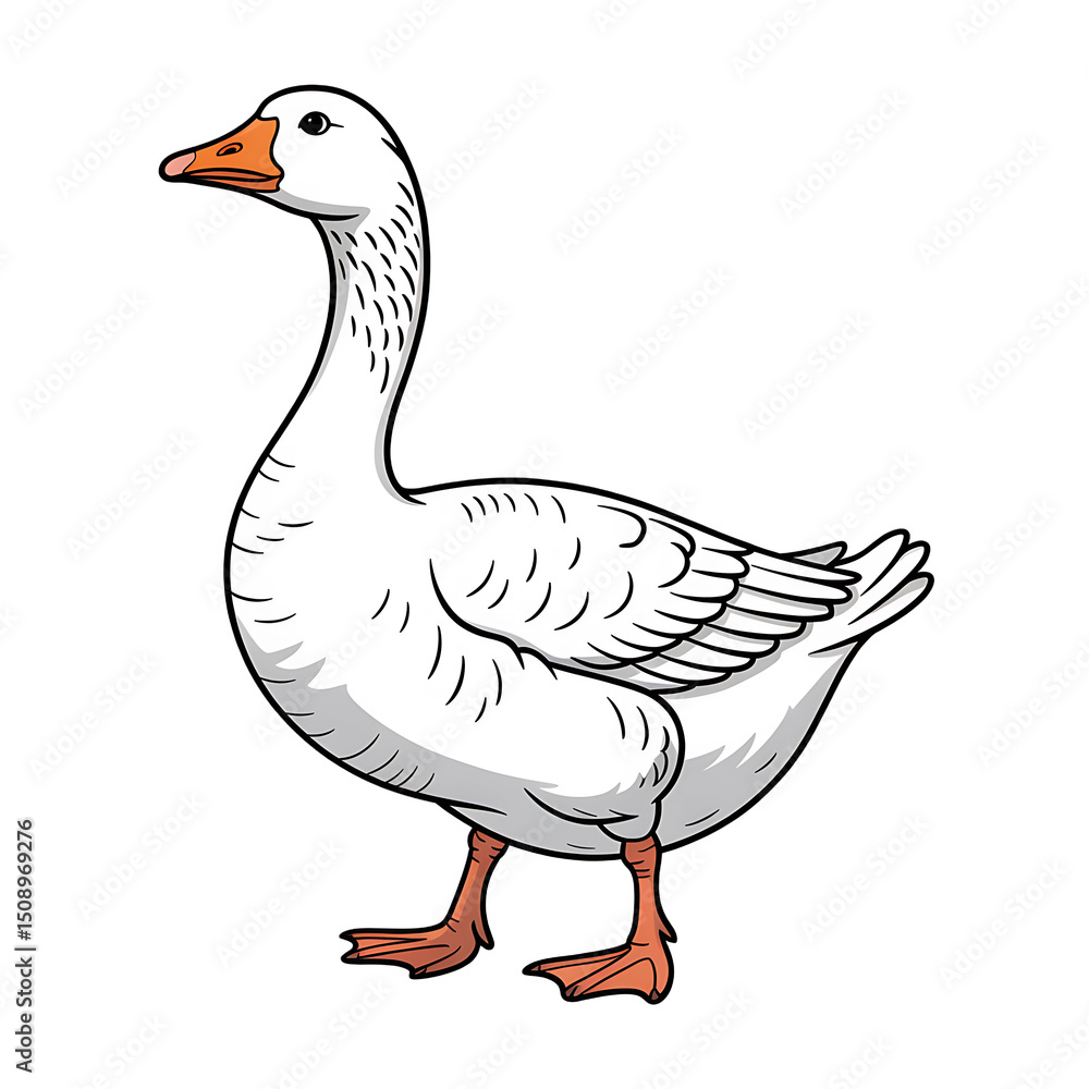 Obraz premium goose isolated on white background