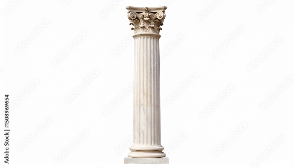 Fototapeta premium ancient column isolated on white