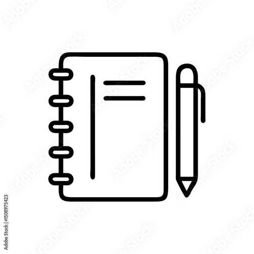 notebook with pen
