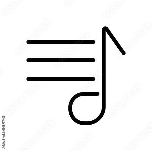music lyrics vector icon
