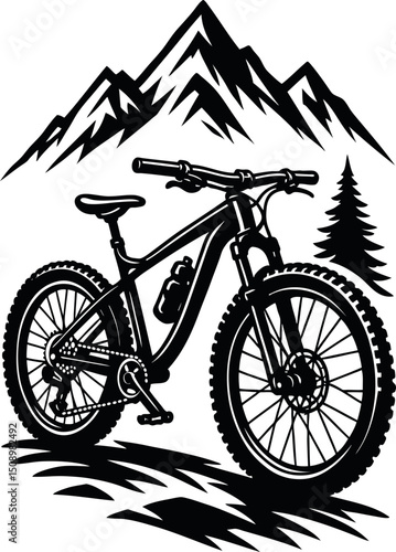 Mountain Bike SVG Cut Files for Cricut & Silhouette