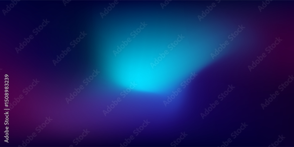 Obraz premium abstract gradient background with glowing blue and purple hues, creating a smooth and dreamy light effect in a dark, futuristic atmosphere.