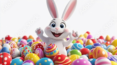 Wallpaper Mural easter bunny with easter eggs Torontodigital.ca