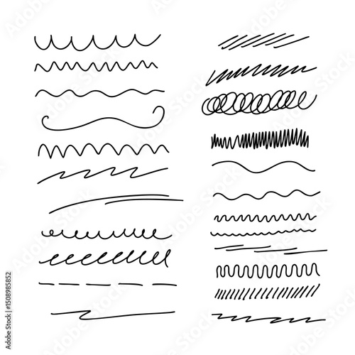 Doddle Sketchy Line Elements set