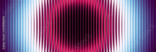 Futuristic vibrant circular gradient pattern with ribbed fractal glass texture blending smooth radiant colors. Bold dynamic abstract background perfect for creative digital design. Vector illustration