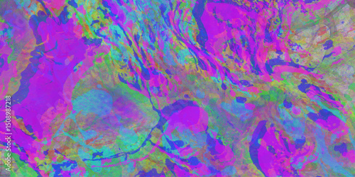 Vibrant and swirling abstract composition showcasing a multitude of colors with fluid lines and artistic texture suitable for creative design projects.