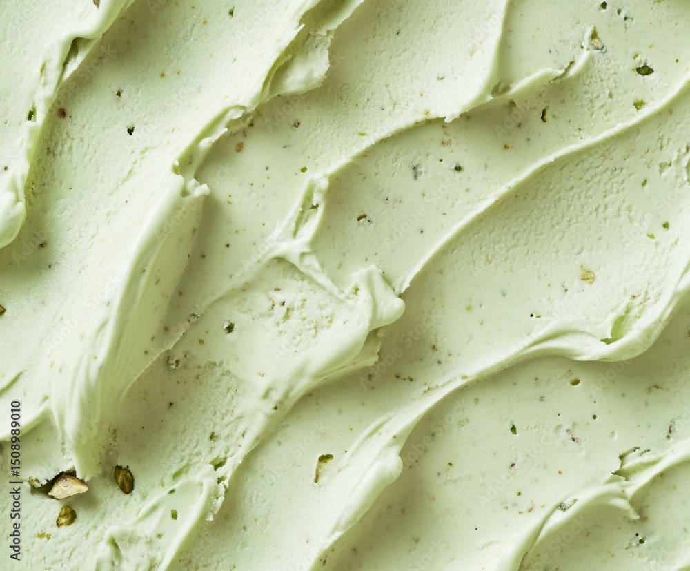 Obraz premium Pistachio ice cream texture, background.