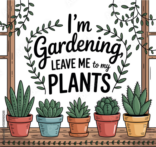 gardening svg typography design