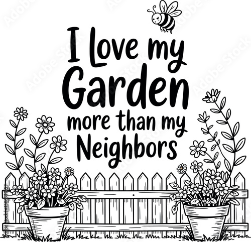gardening svg typography design