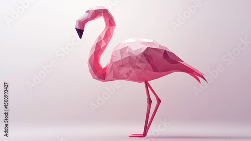  flamingo  plain white background