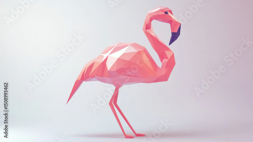  flamingo  plain white background