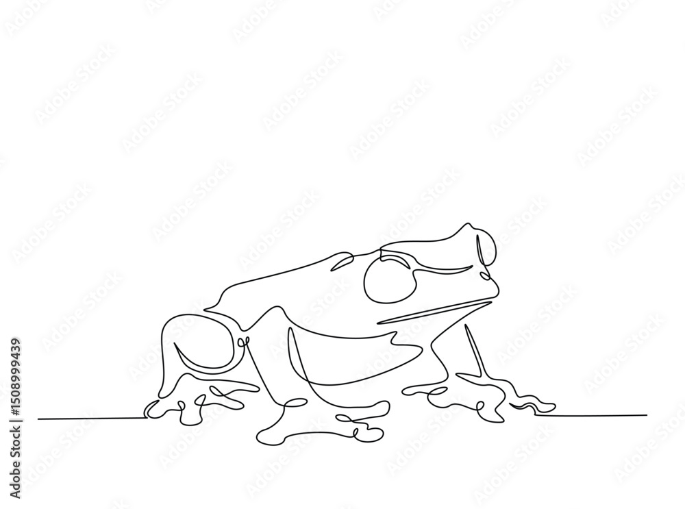 Tree frog species single outline illustration. Continuous line art drawing of treefrog. Editable stroke. Tree frog species single outline illustration. Continuous line art drawing of treefrog. Editable stroke.