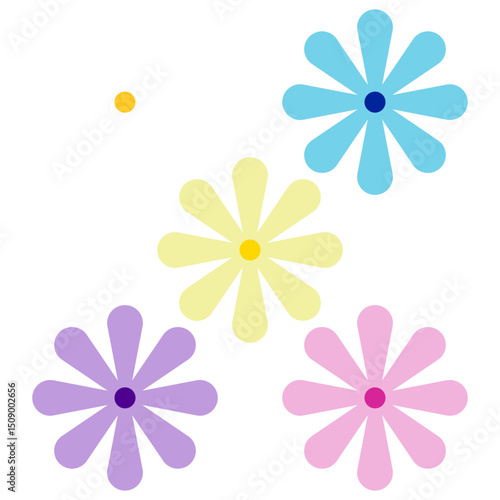 A collection of simple flower