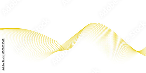 Abstract orange wavy on white background, Orange abstract line waves on white background. golden or yellow wave and curve lines background.