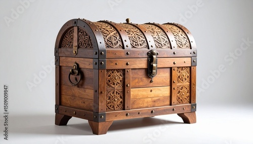 treasure chest isolated on white
