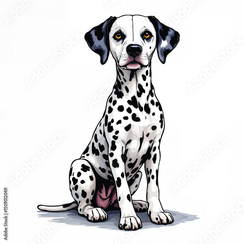 dalmatian dog isolated on white
