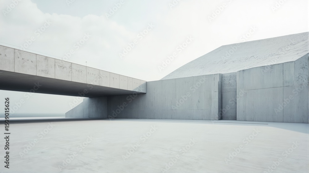 Fototapeta premium warehouse building with silo