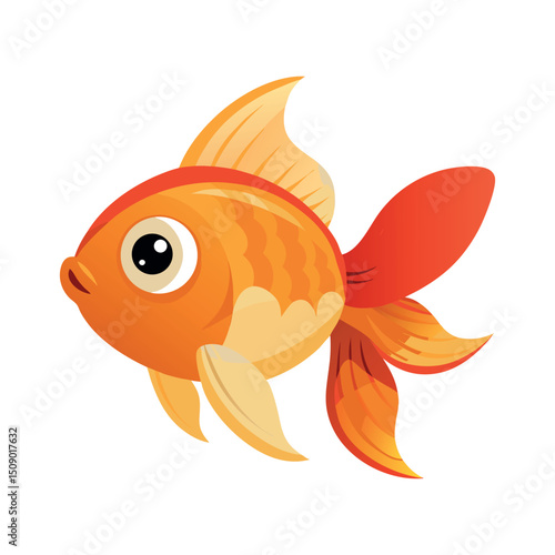 Gold fish vector art