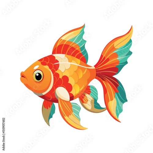 Gold fish vector art