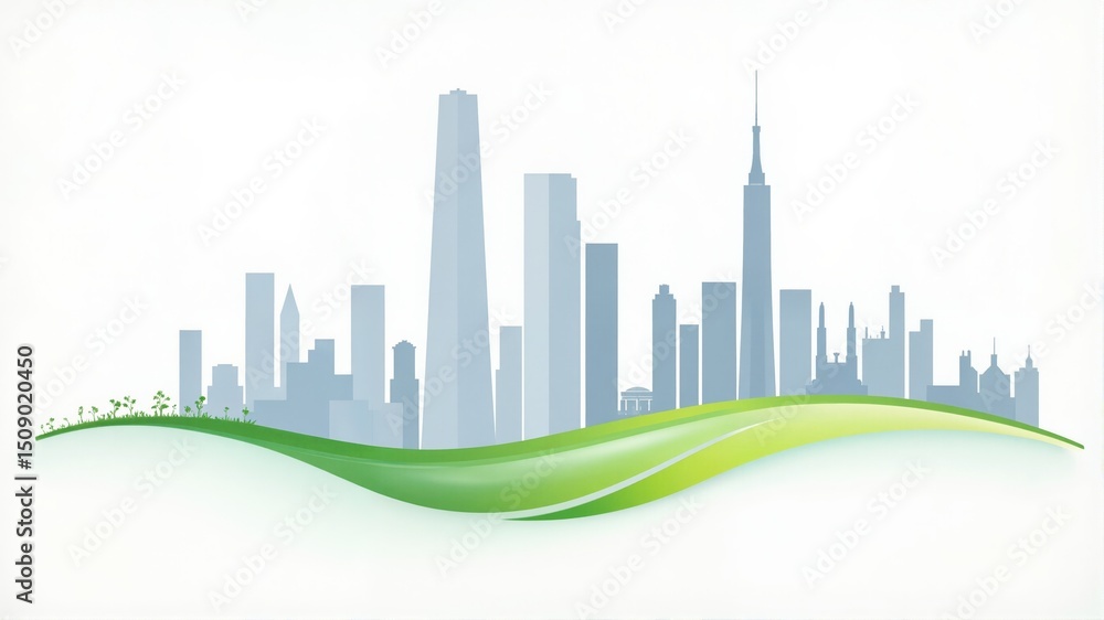 Fototapeta premium green city background