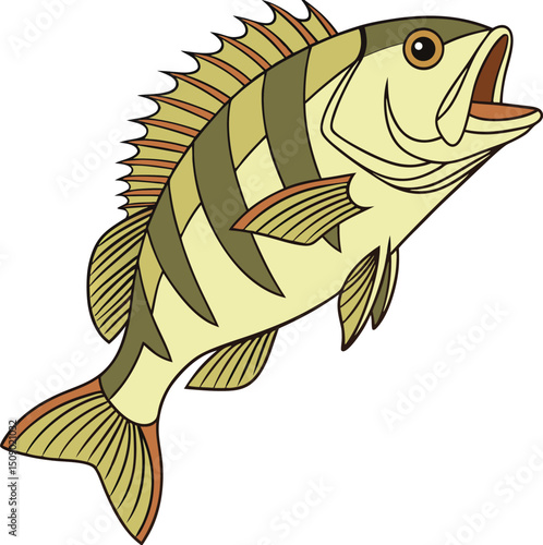 Vibrant Grunt Sea Fish Vector Illustration - Captivating Marine Life Art for Adobe Stock Submission