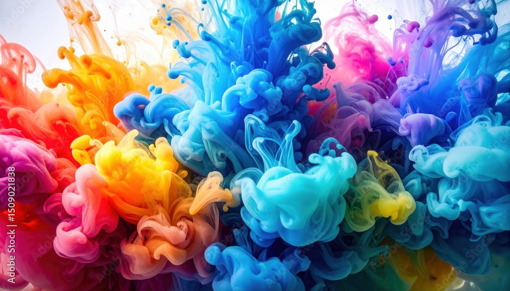 Obraz premium Abstract Colorful Ink Explosion