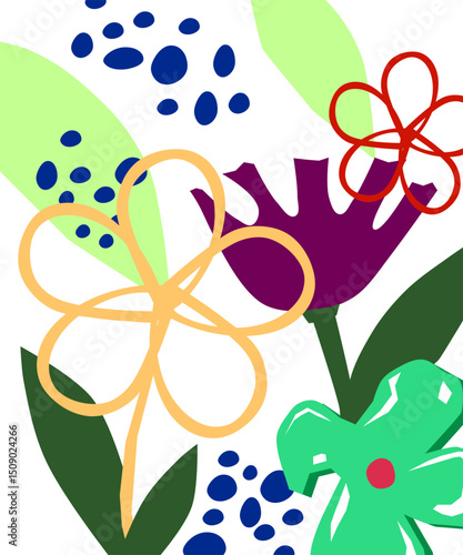 Baner z kwiatami