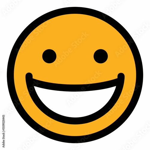 smilly carton sign and symbol vector icon with white background