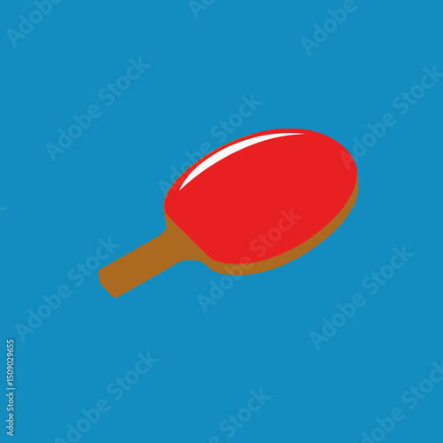 ping pong racket and ball