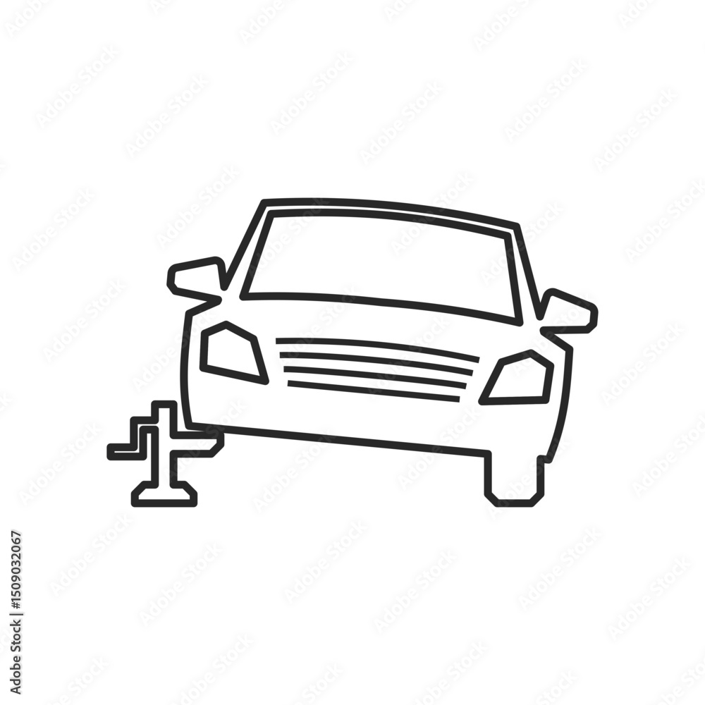 Car parts elements and Mechanic service tools icons Car parts elements and Mechanic service tools icons