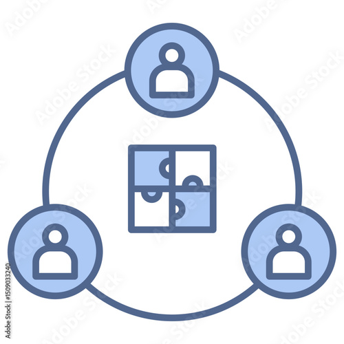 Stakeholder Engagement Blue Icon