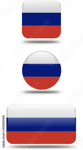 Free Download set 3d look Flag of rusia - GFXLoad