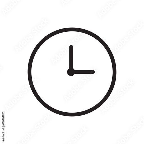 clock icon on square internet button