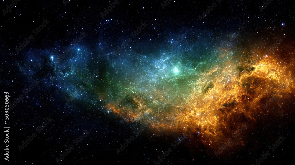 Fototapeta premium colorful nebula clouds and star formation region in deep space