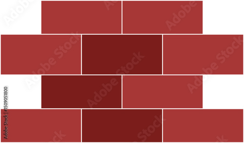 Brick Wall Flat Symbol for Graphics