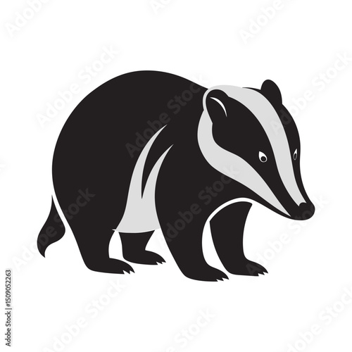Badger Sniffing Ground Silhouette