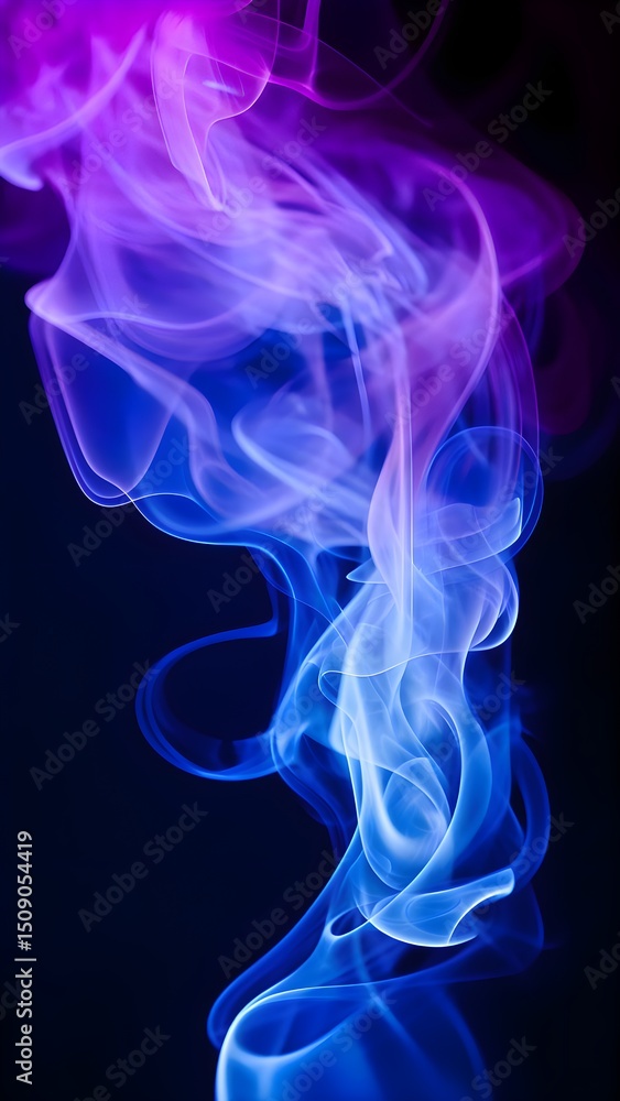 Obraz premium Smoke on black background