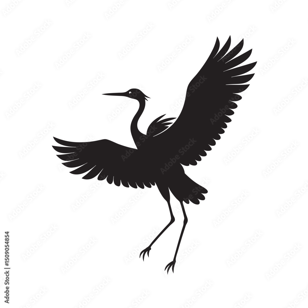 Crane Bird Flying Long Legs Crane Bird Flying Long Legs