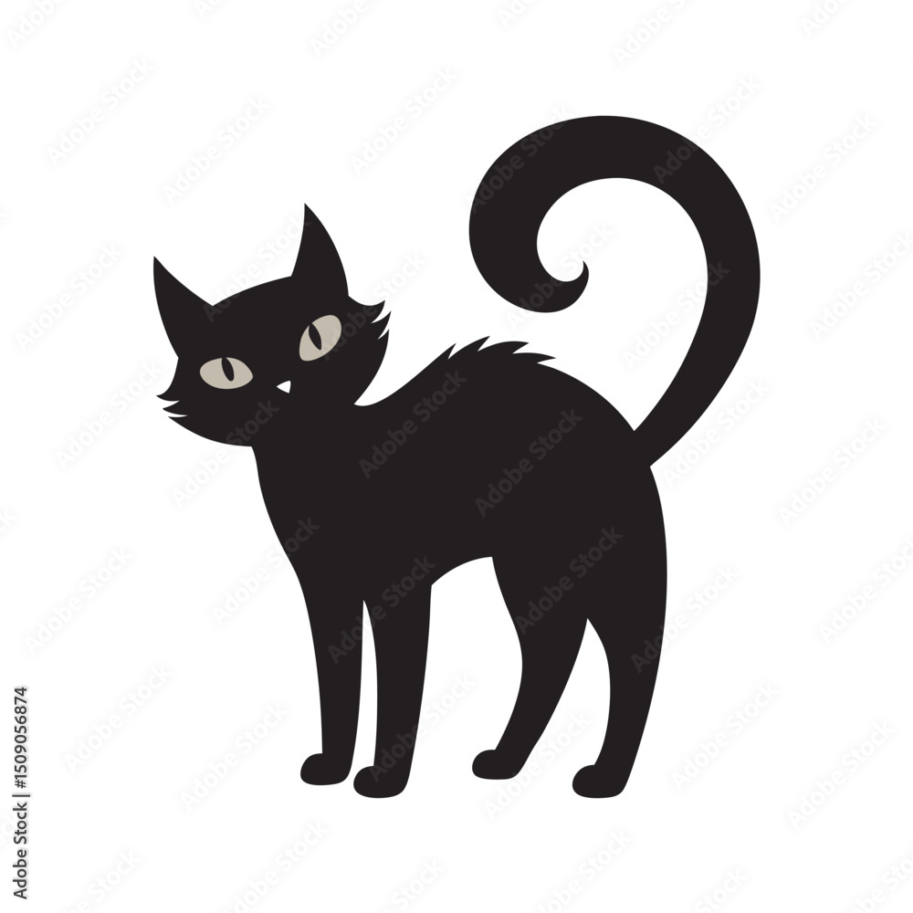 Cat Arching Back Halloween Cat Arching Back Halloween