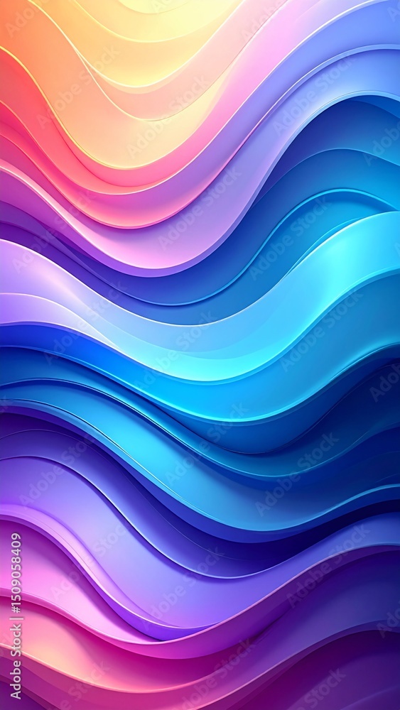 Fototapeta premium Abstract colorful waves vibrant gradient background design