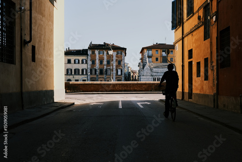 View of the Pisa city promenade in Italy
