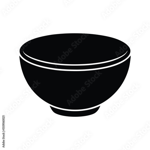 empty bowl isolated on black